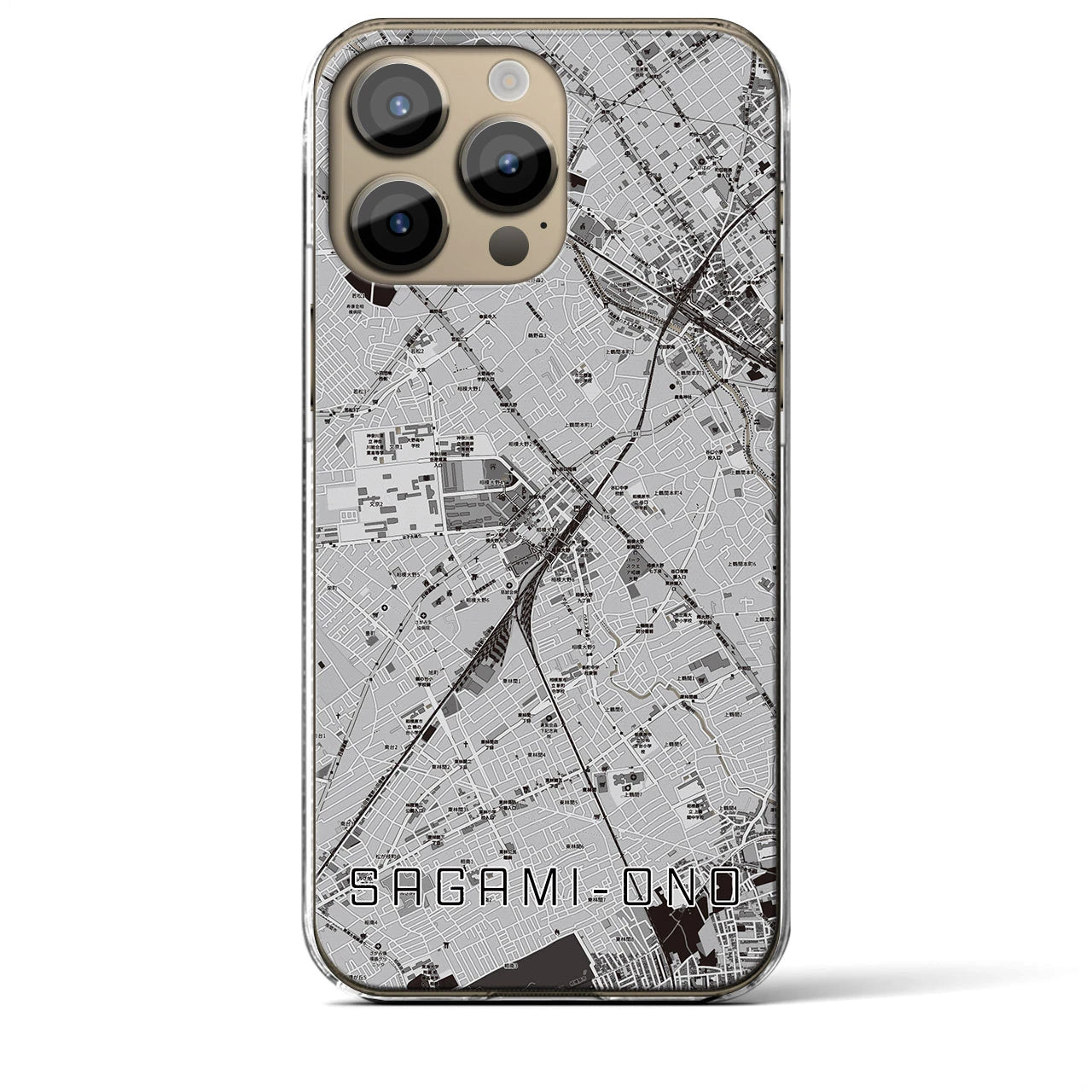 【相模大野(神奈川県)】地図柄iPhoneケース(クリアタイプ)