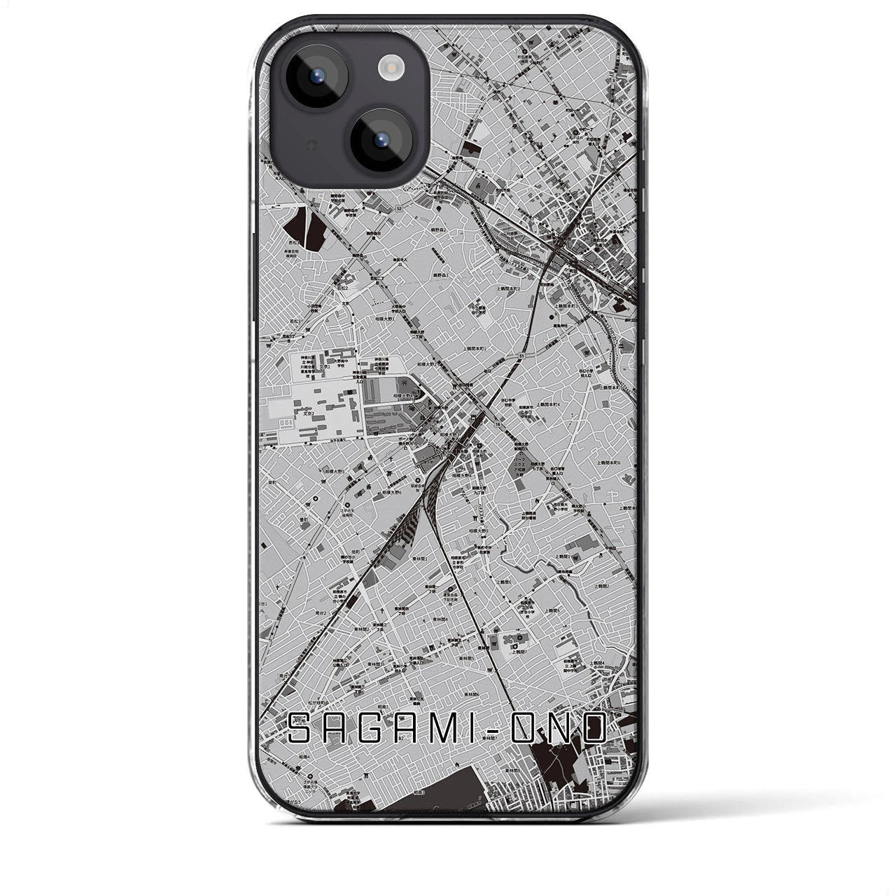 【相模大野(神奈川県)】地図柄iPhoneケース(クリアタイプ)