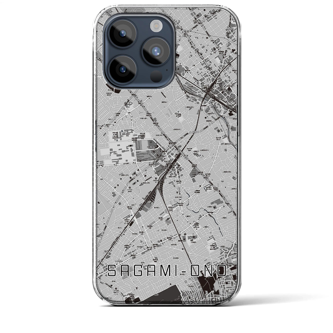 【相模大野(神奈川県)】地図柄iPhoneケース(クリアタイプ)