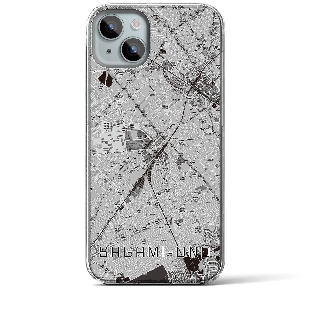 【相模大野(神奈川県)】地図柄iPhoneケース(クリアタイプ)