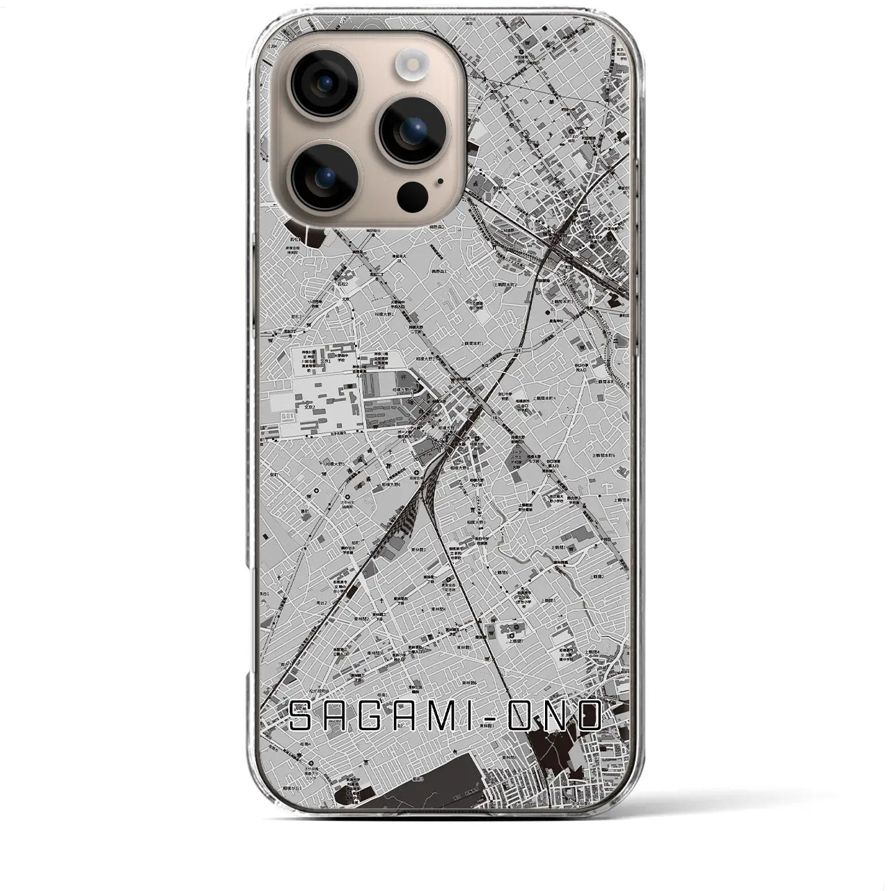 【相模大野(神奈川県)】地図柄iPhoneケース(クリアタイプ)