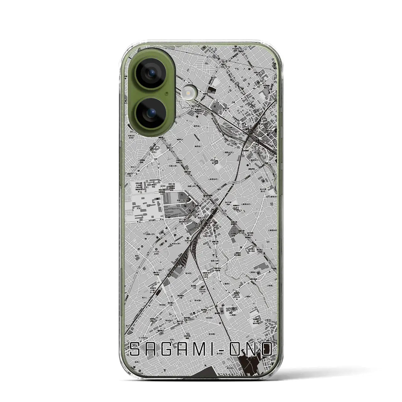 【相模大野(神奈川県)】地図柄iPhoneケース(クリアタイプ)