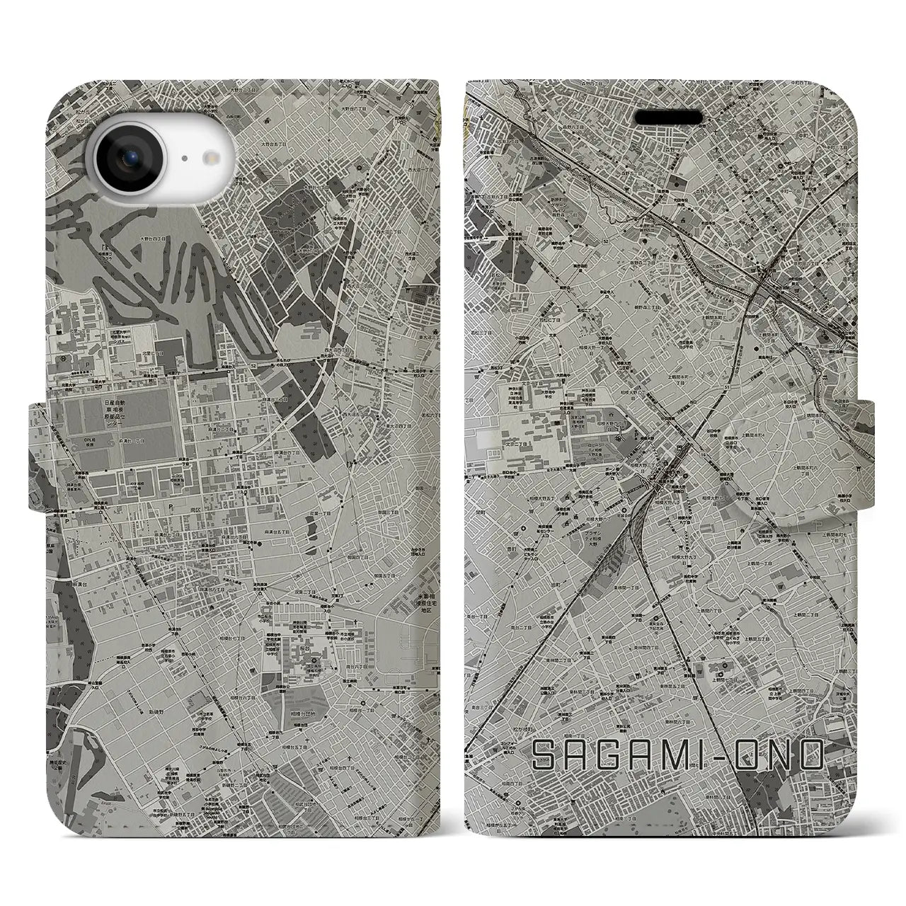 【相模大野(神奈川県)】地図柄iPhoneケース(手帳タイプ)