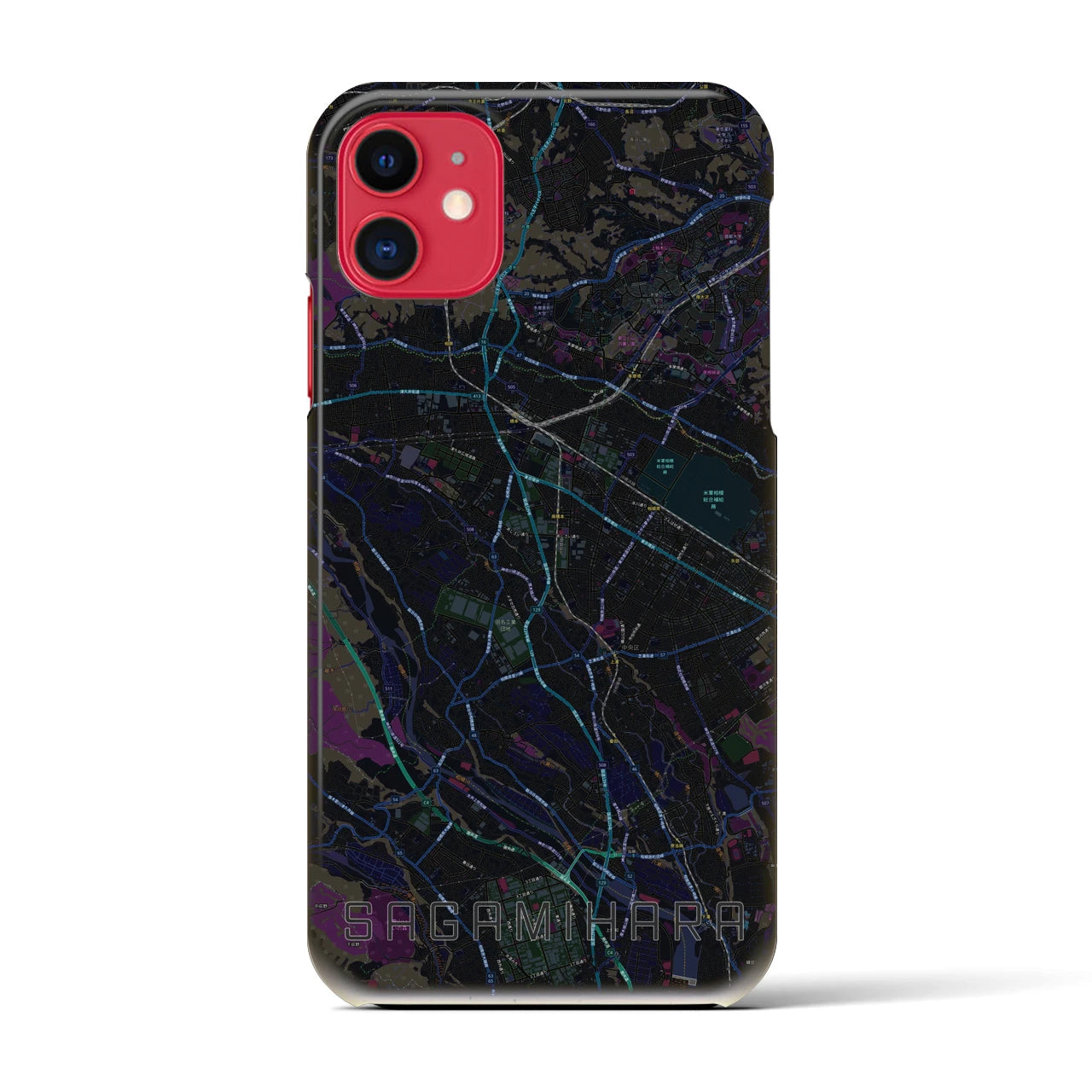 【相模原(神奈川県)】地図柄iPhoneケース(バックカバータイプ)