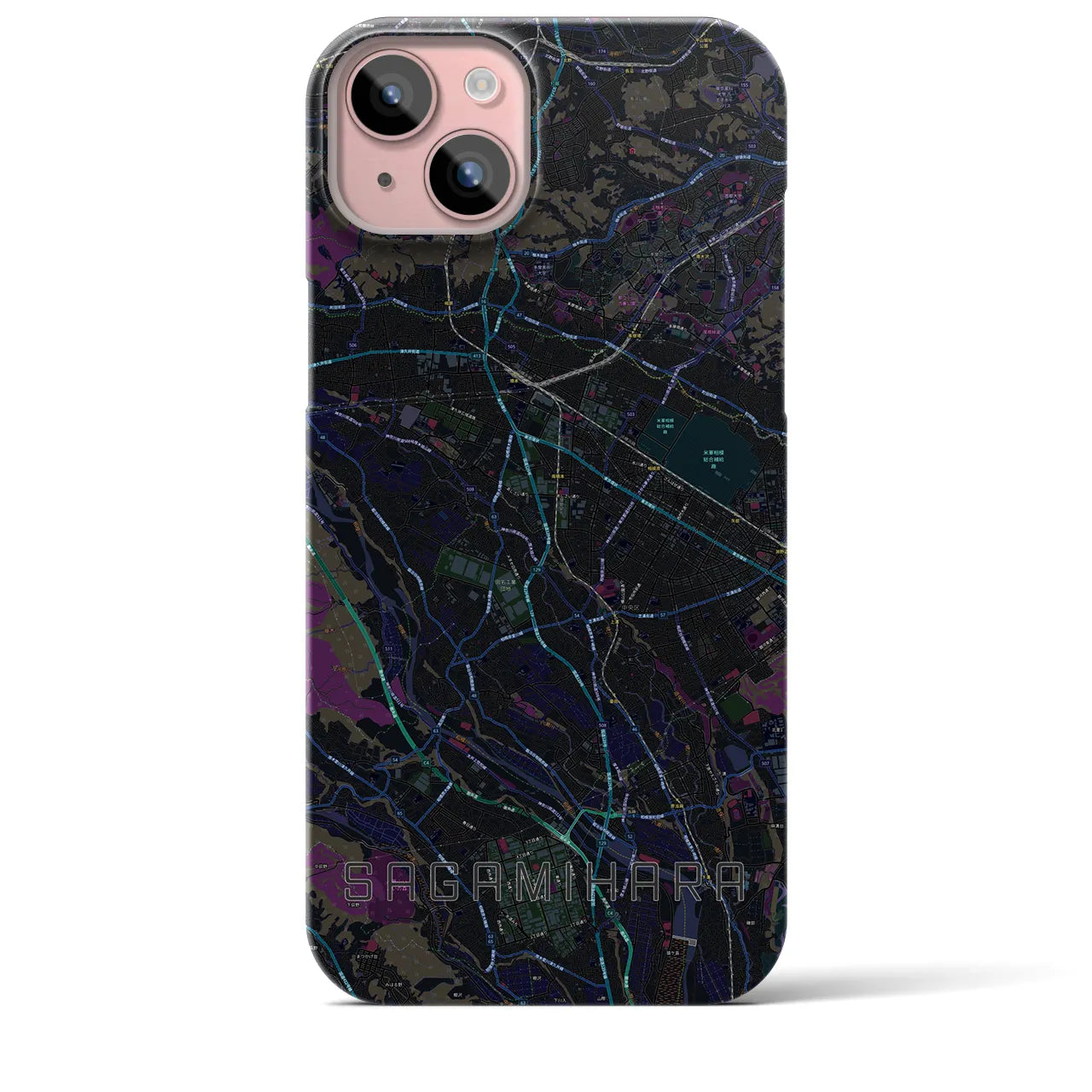 【相模原(神奈川県)】地図柄iPhoneケース(バックカバータイプ)