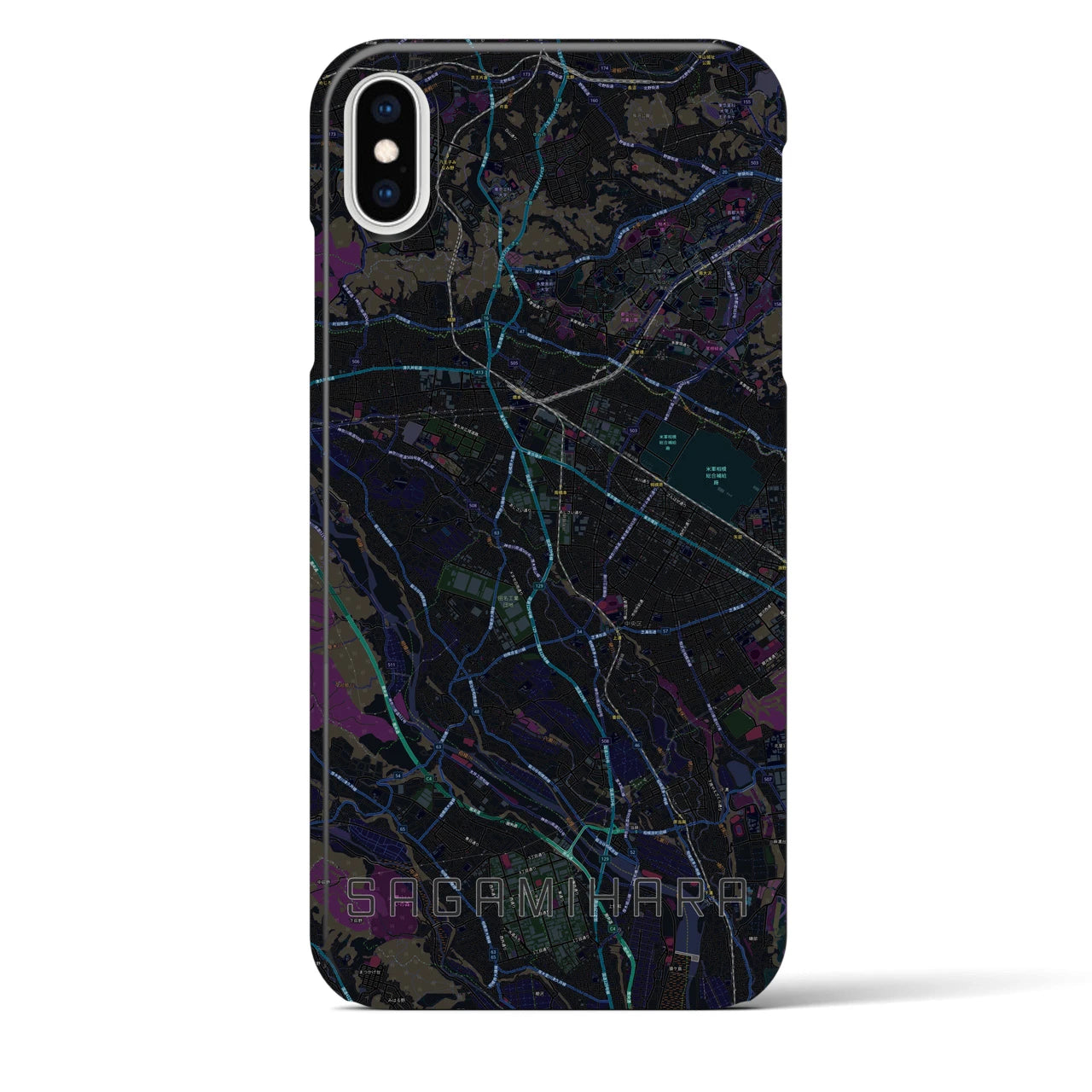 【相模原(神奈川県)】地図柄iPhoneケース(バックカバータイプ)