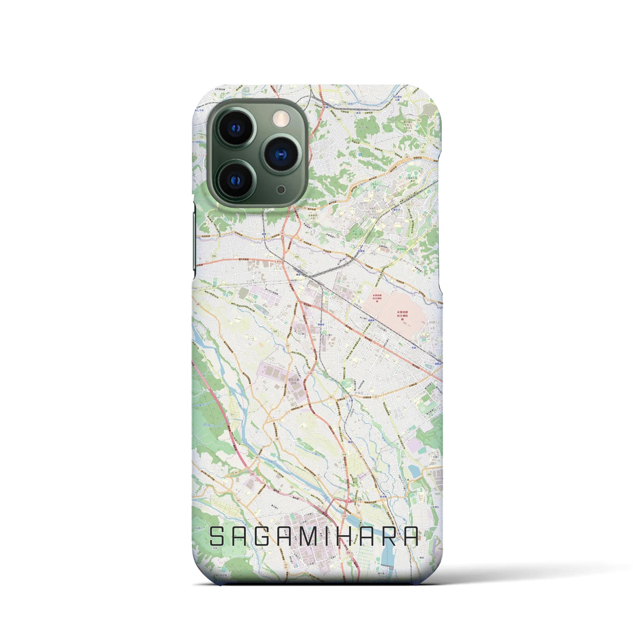 【相模原(神奈川県)】地図柄iPhoneケース(バックカバータイプ)