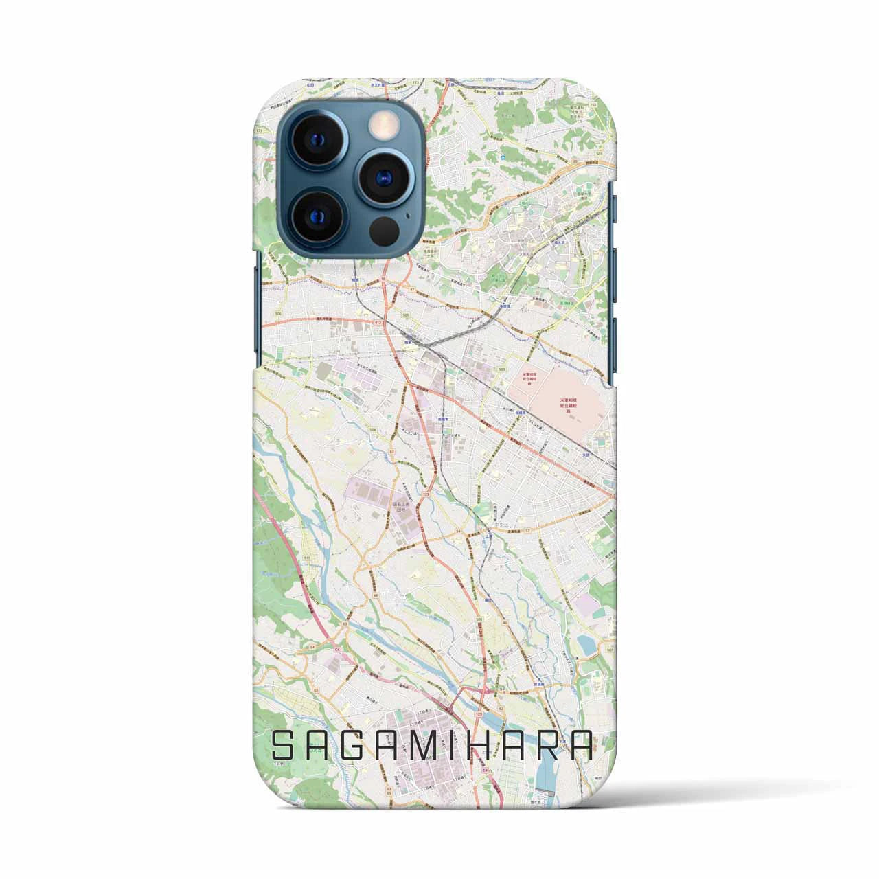 【相模原(神奈川県)】地図柄iPhoneケース(バックカバータイプ)