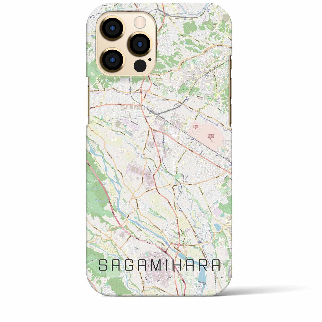 【相模原(神奈川県)】地図柄iPhoneケース(バックカバータイプ)