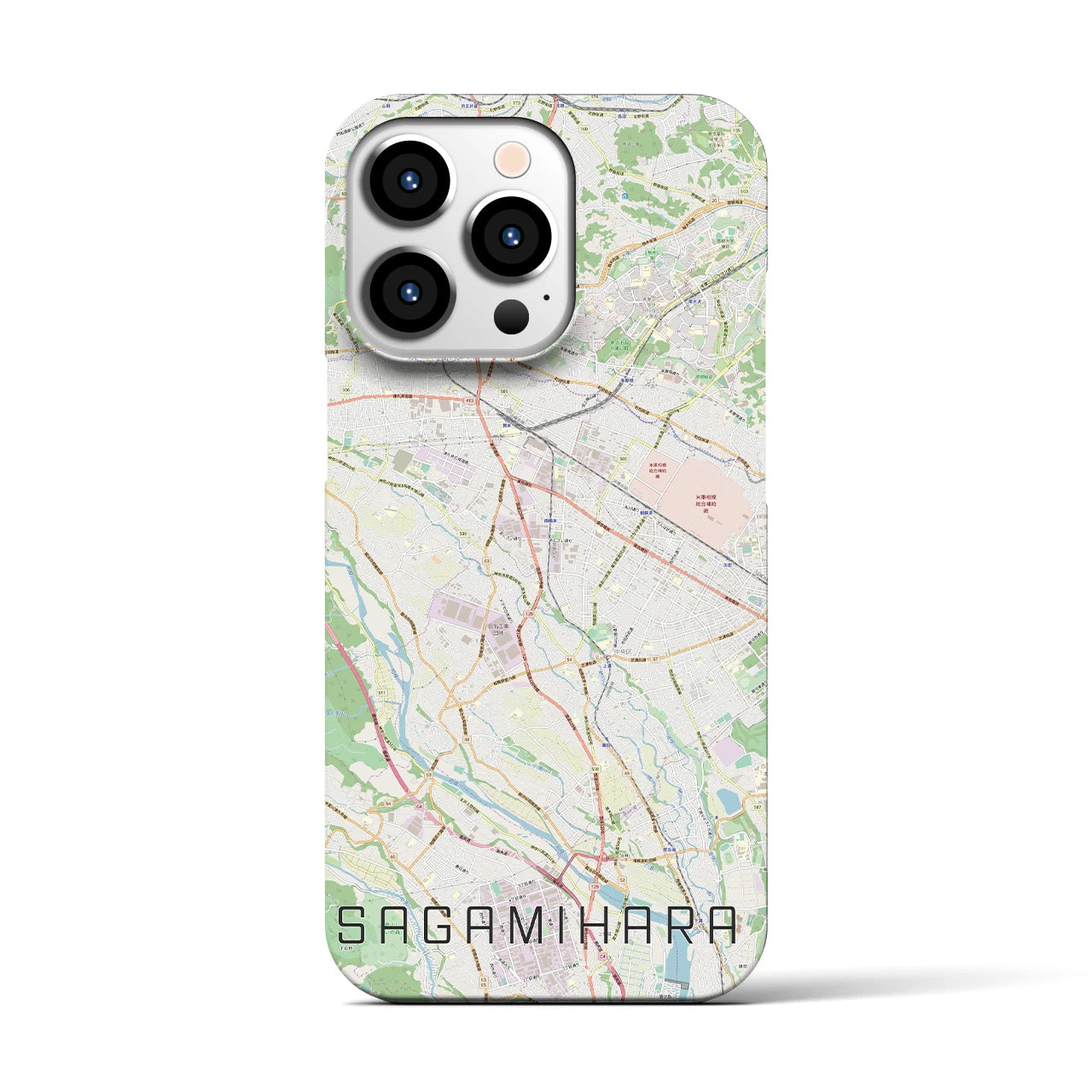 【相模原(神奈川県)】地図柄iPhoneケース(バックカバータイプ)