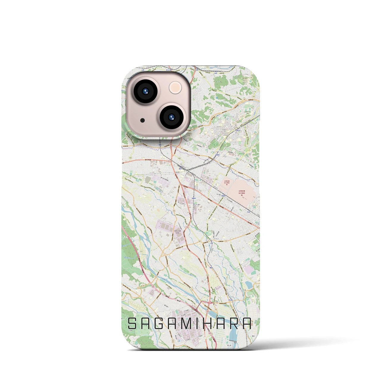 【相模原(神奈川県)】地図柄iPhoneケース(バックカバータイプ)