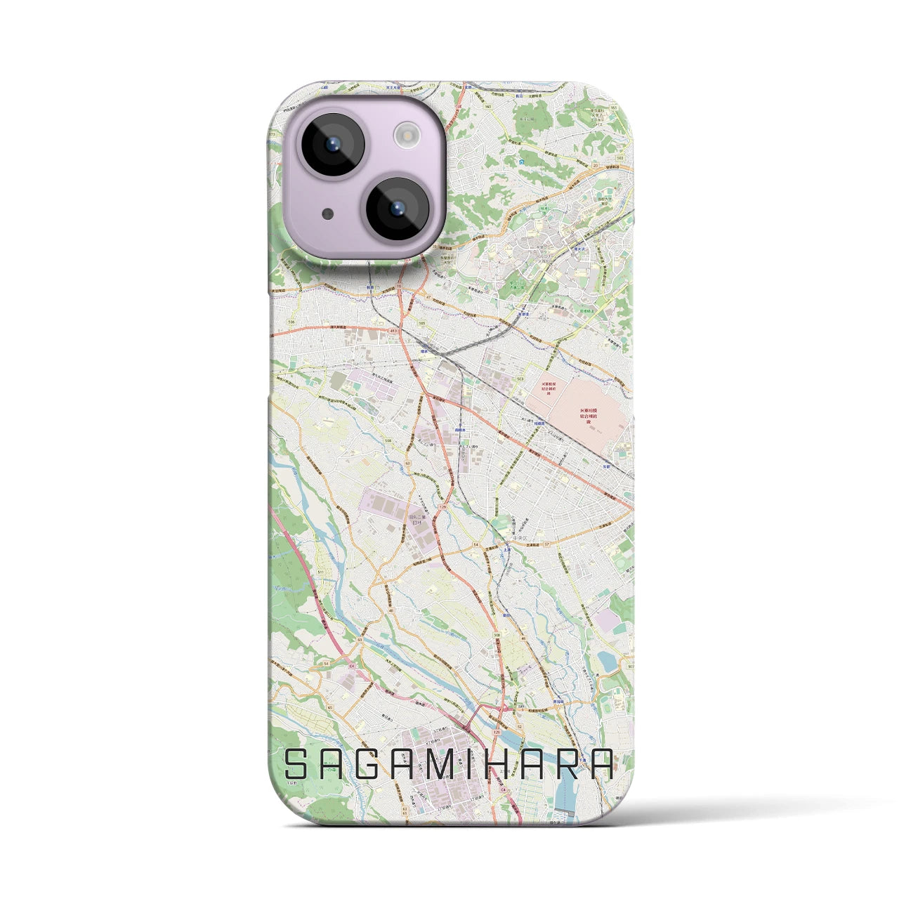 【相模原(神奈川県)】地図柄iPhoneケース(バックカバータイプ)