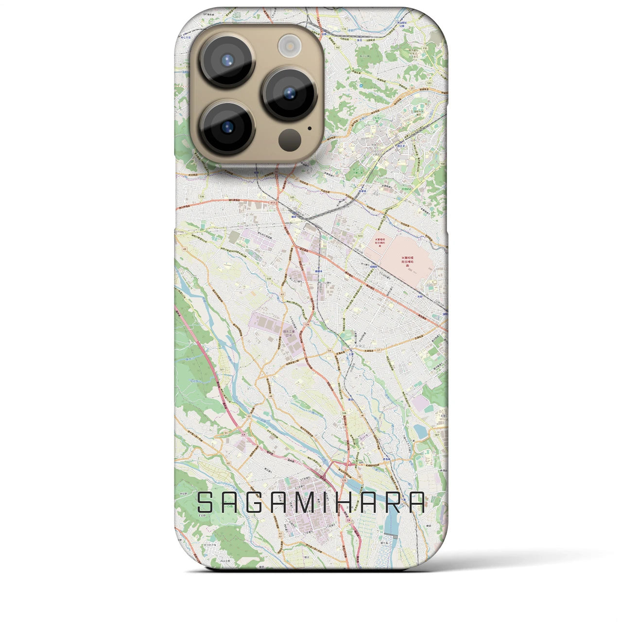 【相模原(神奈川県)】地図柄iPhoneケース(バックカバータイプ)