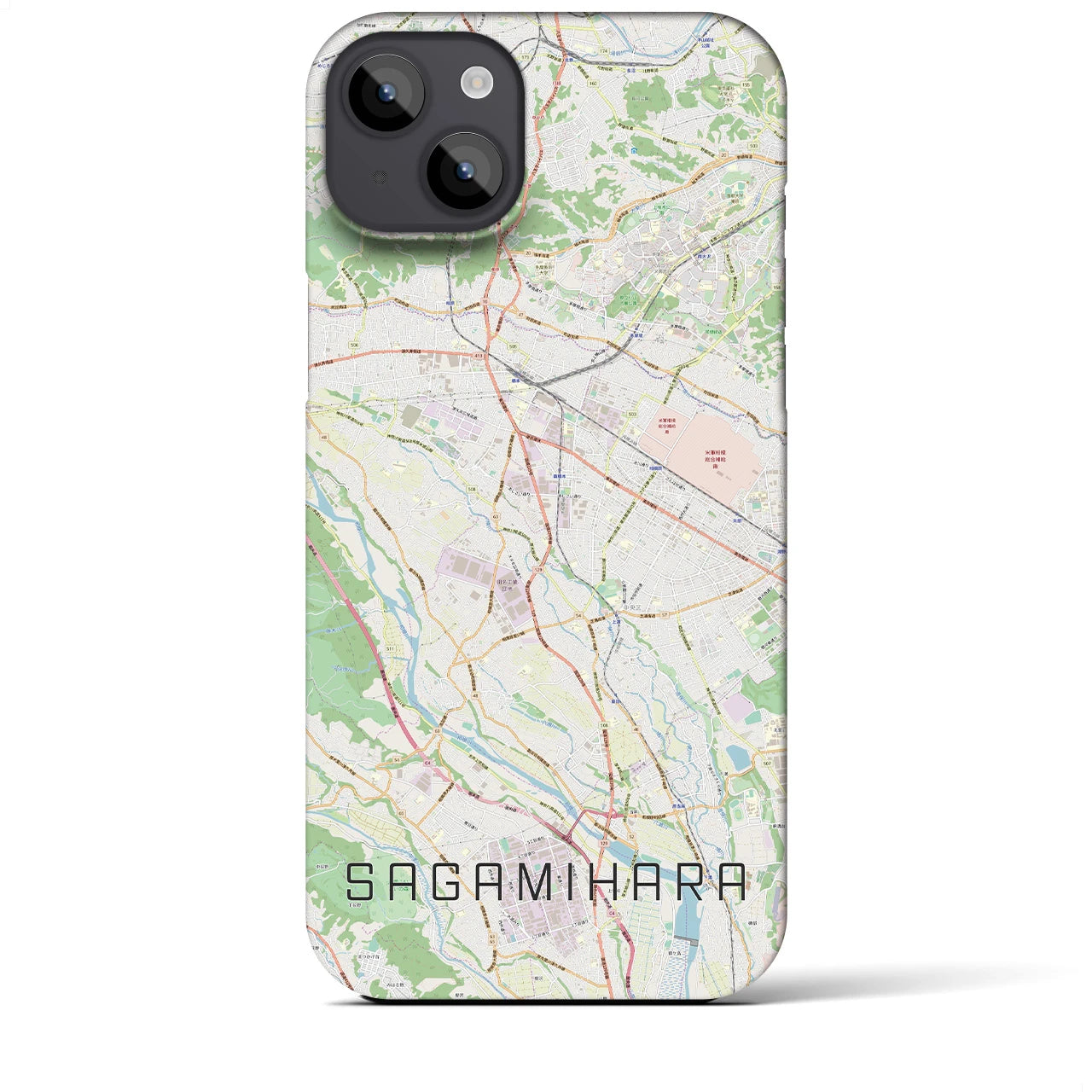 【相模原(神奈川県)】地図柄iPhoneケース(バックカバータイプ)