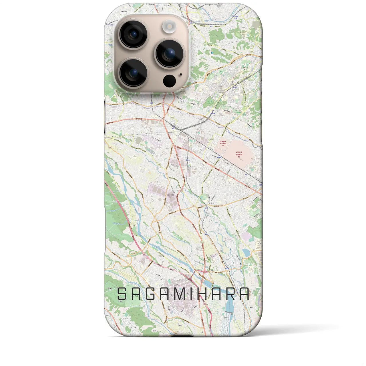 【相模原(神奈川県)】地図柄iPhoneケース(バックカバータイプ)