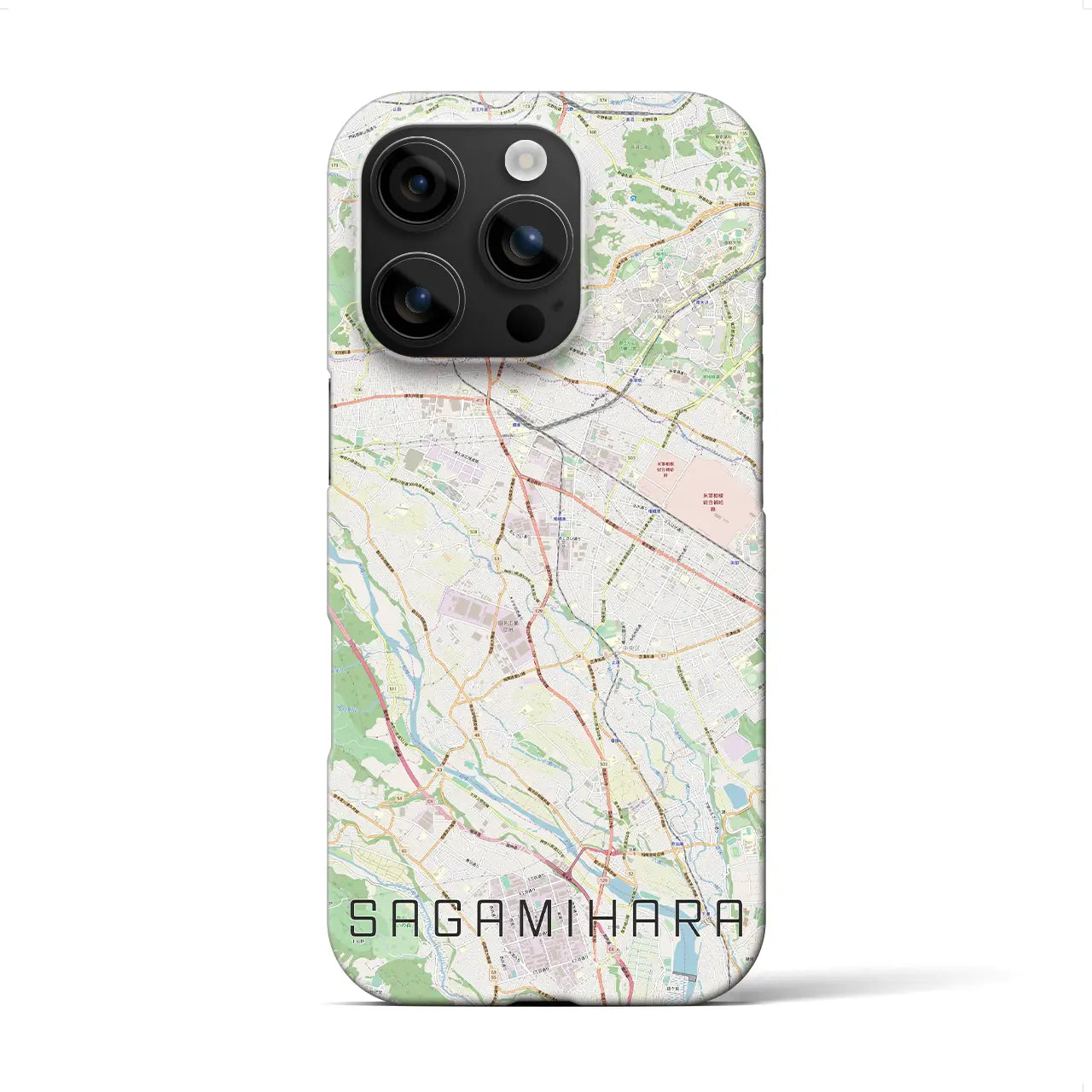 【相模原(神奈川県)】地図柄iPhoneケース(バックカバータイプ)