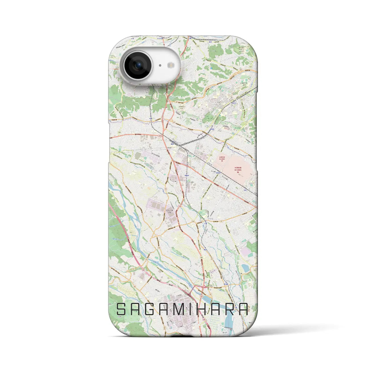 【相模原(神奈川県)】地図柄iPhoneケース(バックカバータイプ)