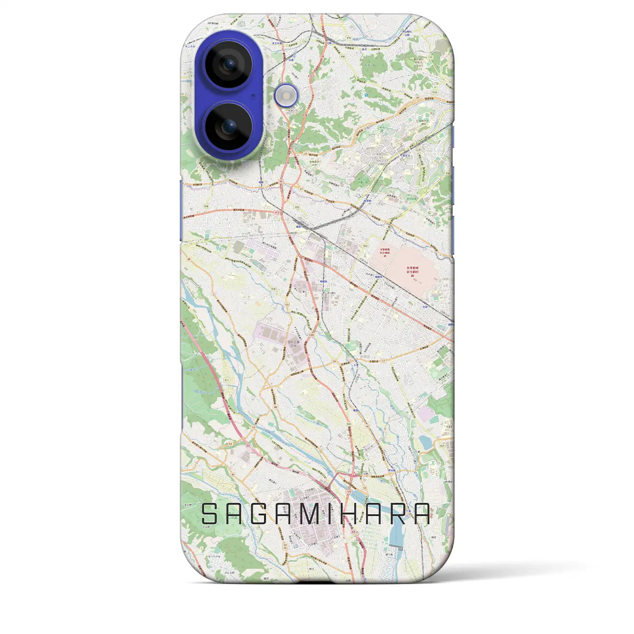 【相模原(神奈川県)】地図柄iPhoneケース(バックカバータイプ)ナチュラル・iPhone 16 Pro Max 用