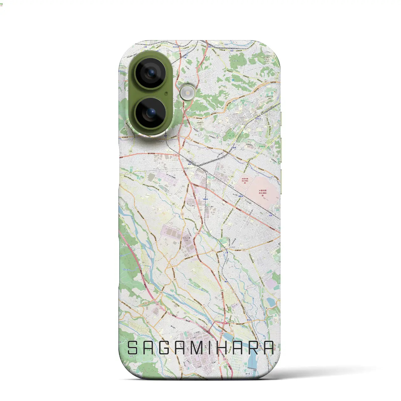 【相模原(神奈川県)】地図柄iPhoneケース(バックカバータイプ)