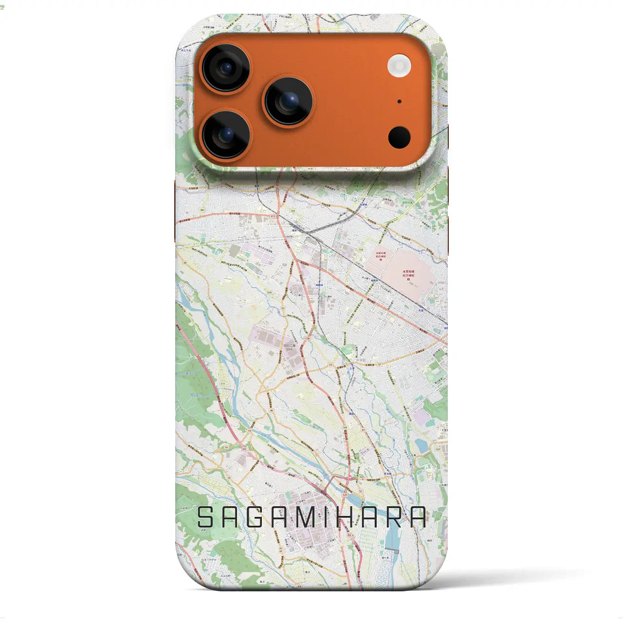 【相模原(神奈川県)】地図柄iPhoneケース(バックカバータイプ)