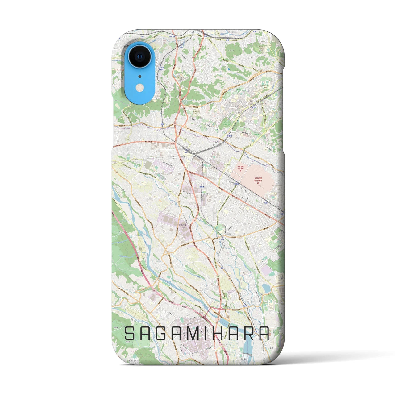 【相模原(神奈川県)】地図柄iPhoneケース(バックカバータイプ)
