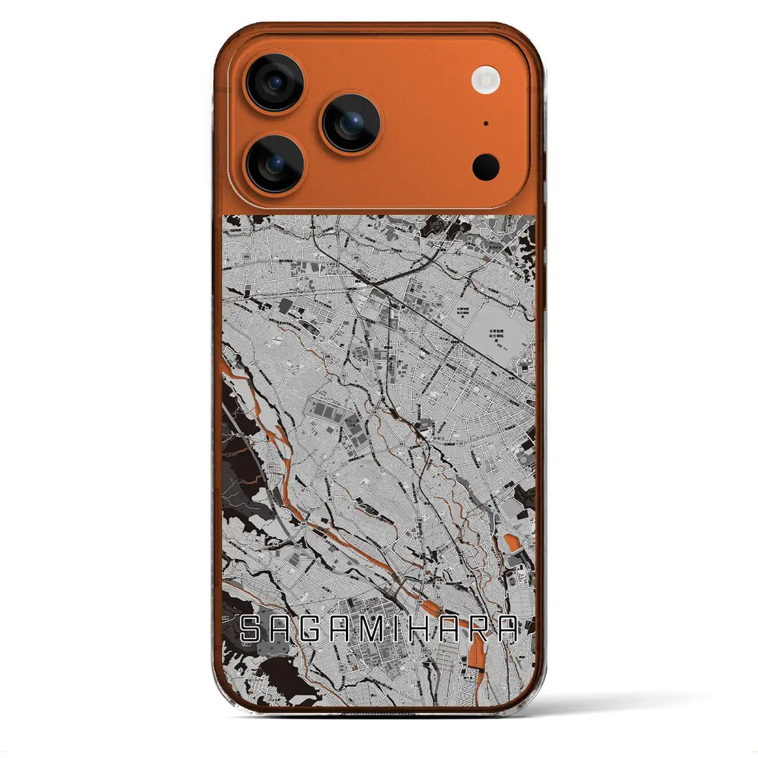 【相模原(神奈川県)】地図柄iPhoneケース(クリアタイプ)