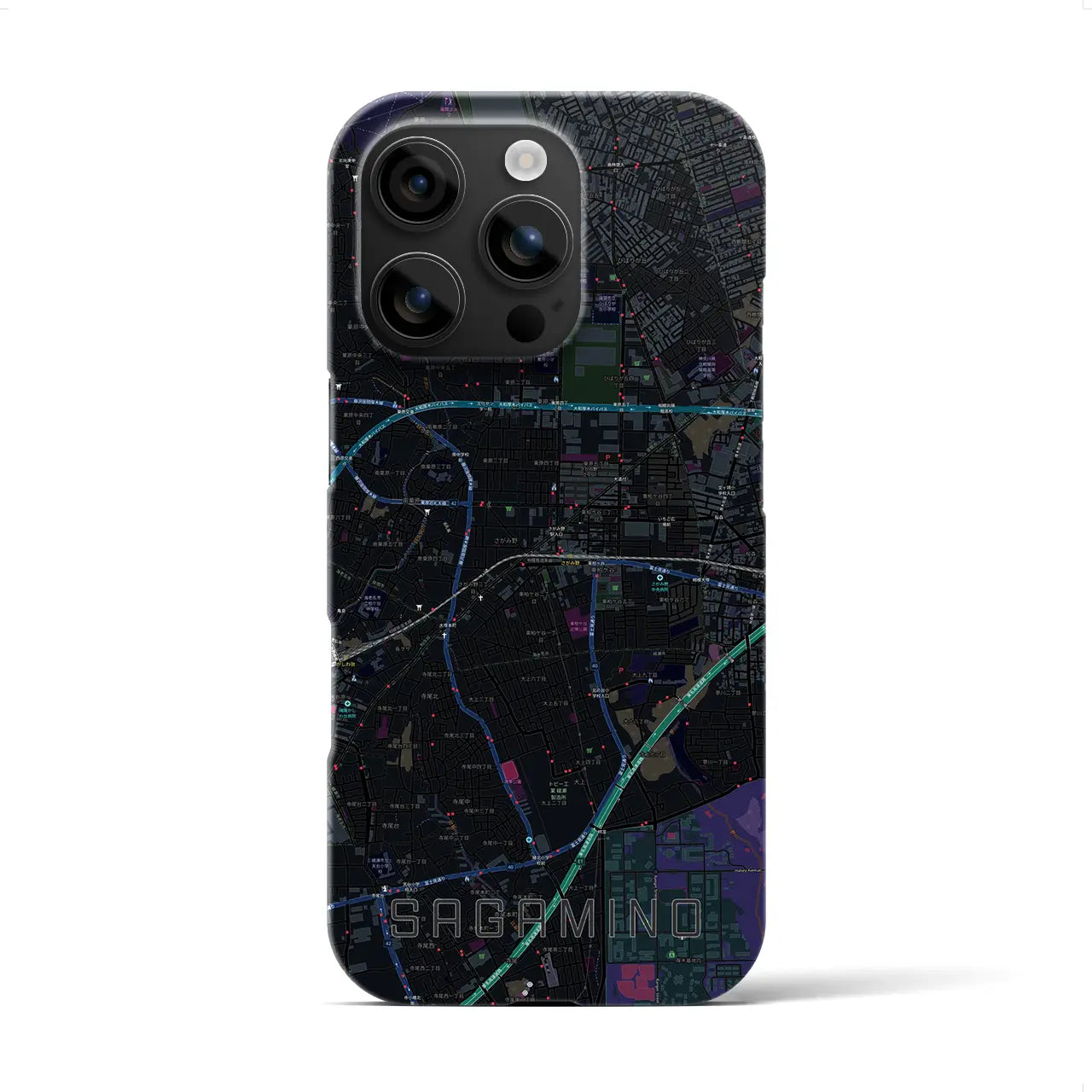 【さがみ野(神奈川県)】地図柄iPhoneケース(バックカバータイプ)