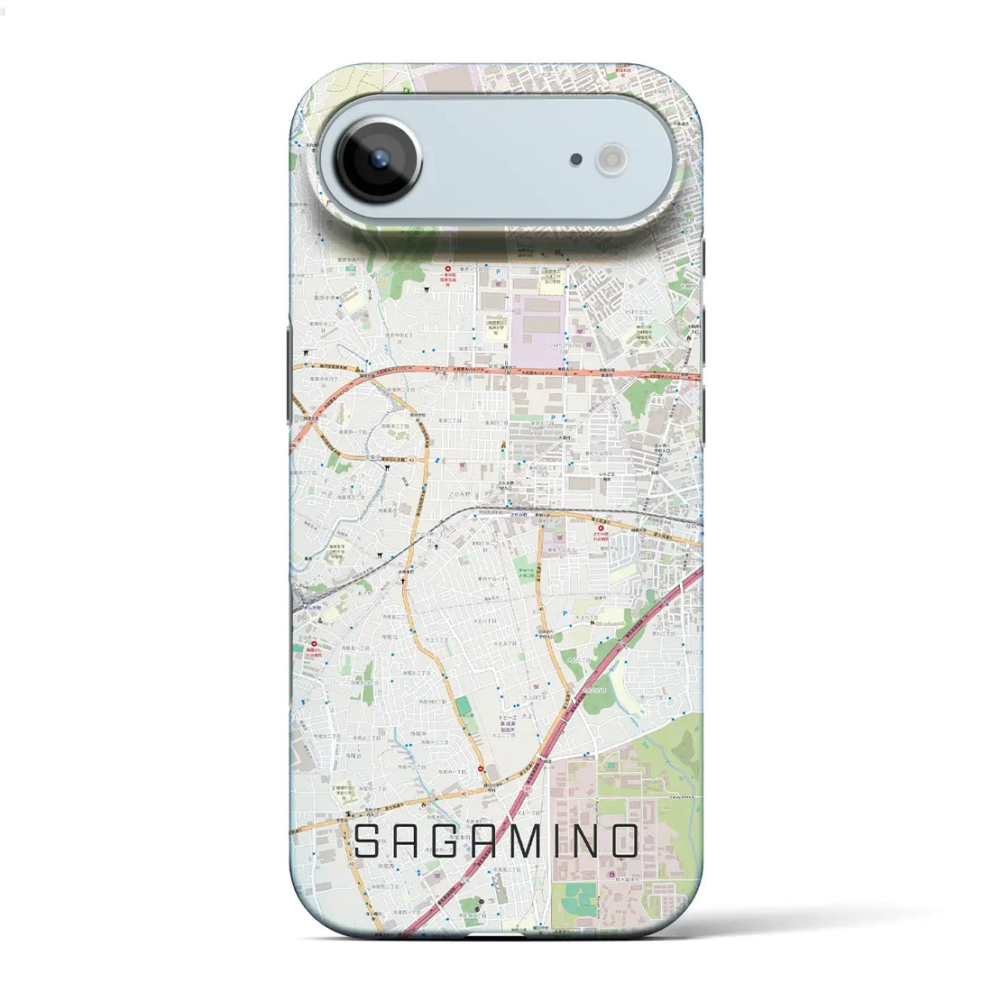 【さがみ野(神奈川県)】地図柄iPhoneケース(バックカバータイプ)ナチュラル・iPhone 17 Pro Max 用