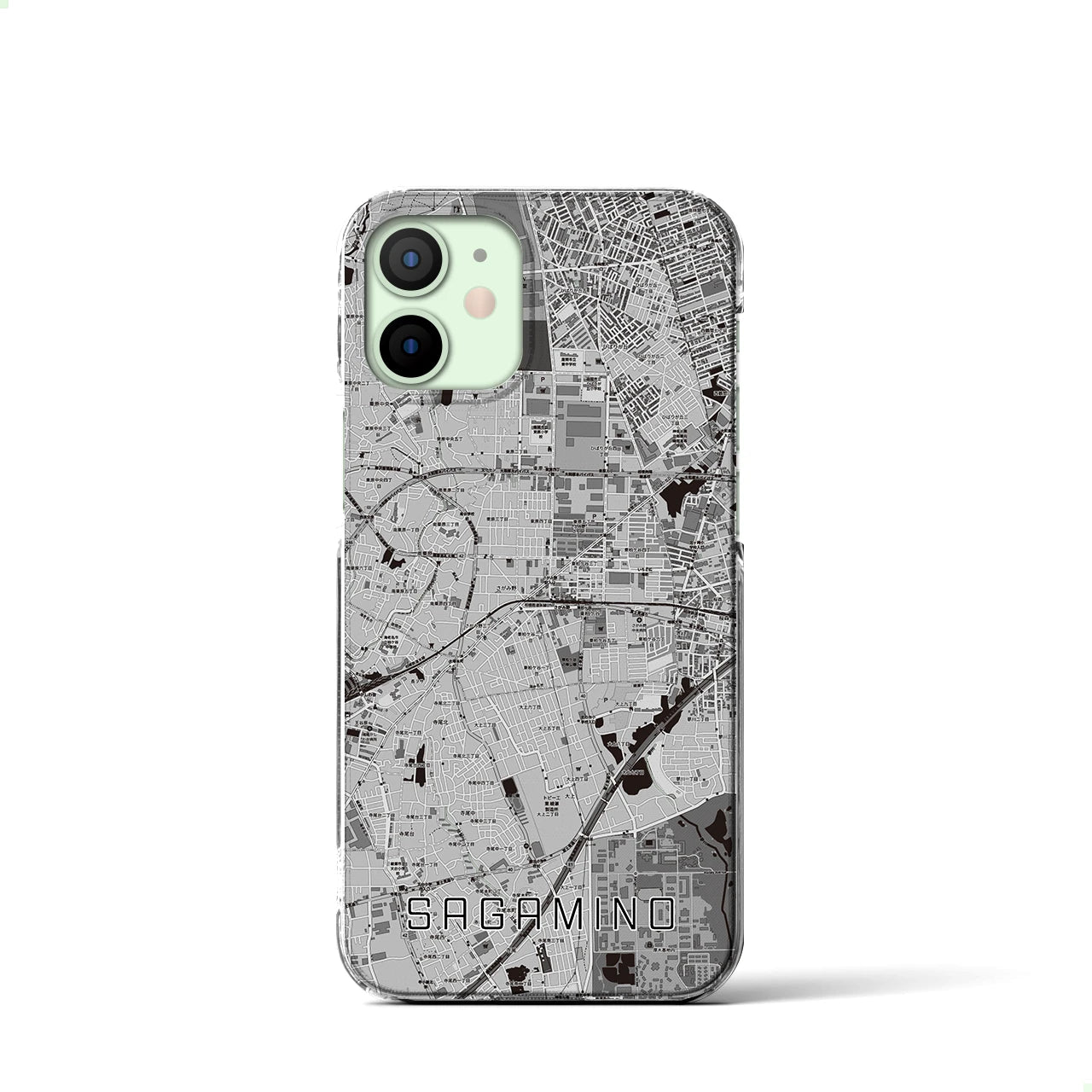 【さがみ野(神奈川県)】地図柄iPhoneケース(クリアタイプ)