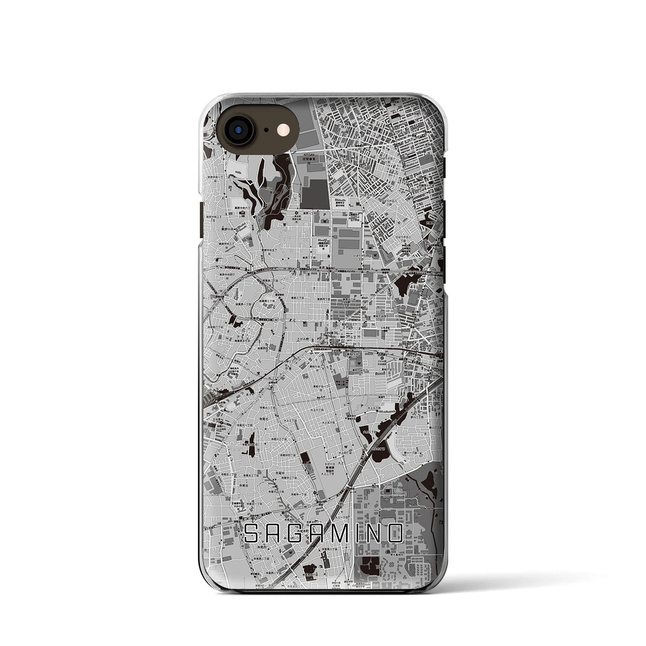 【さがみ野(神奈川県)】地図柄iPhoneケース(クリアタイプ)