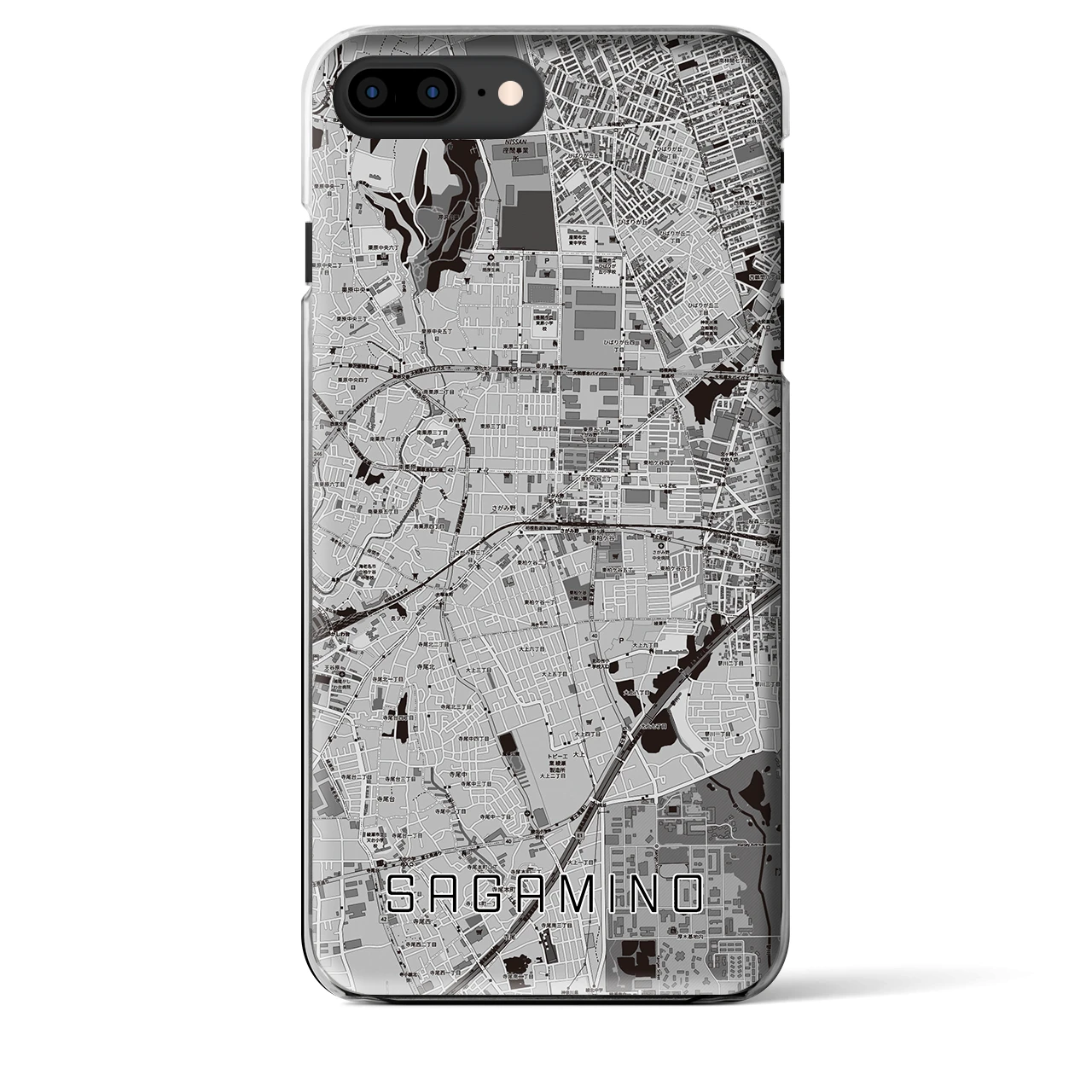 【さがみ野(神奈川県)】地図柄iPhoneケース(クリアタイプ)
