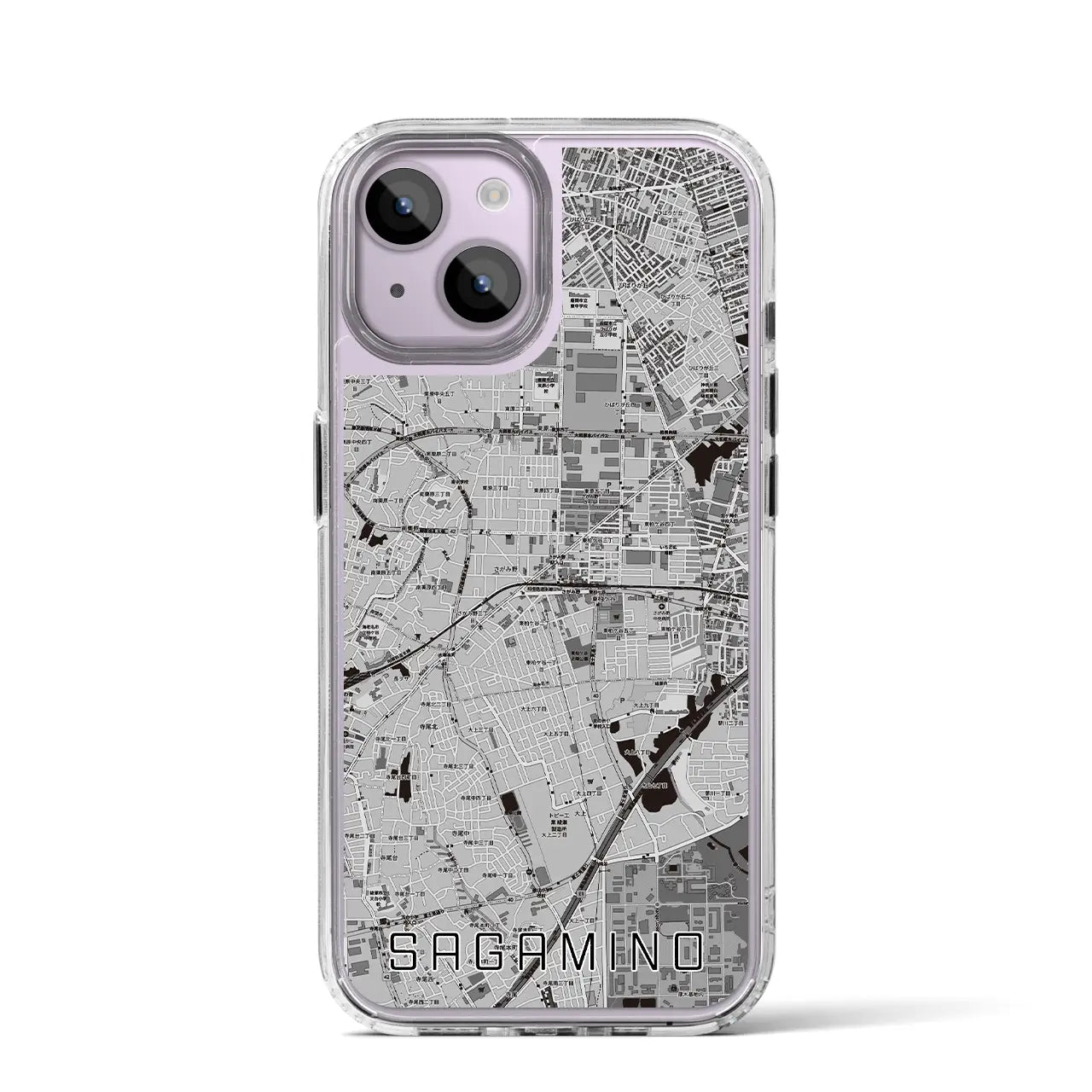 【さがみ野(神奈川県)】地図柄iPhoneケース(MagSafeタイプ)