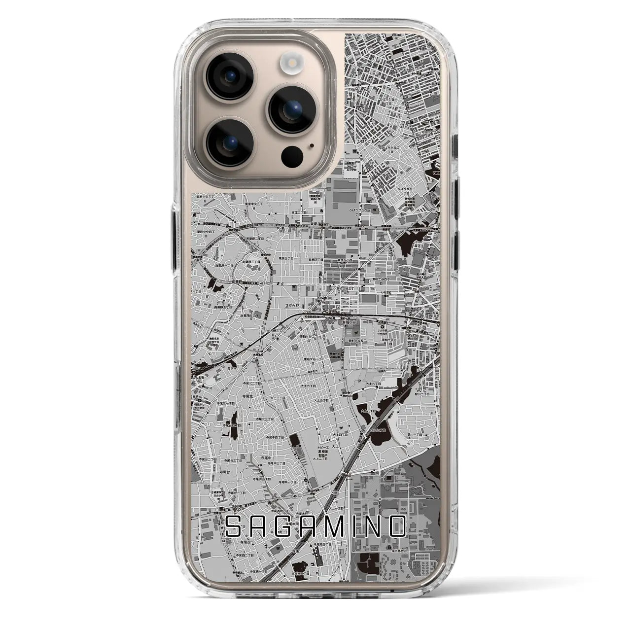 【さがみ野(神奈川県)】地図柄iPhoneケース(MagSafeタイプ)