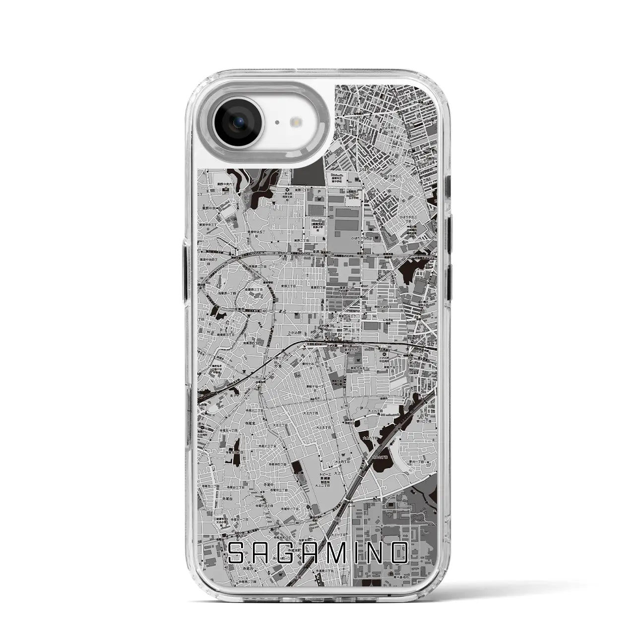 【さがみ野(神奈川県)】地図柄iPhoneケース(MagSafeタイプ)