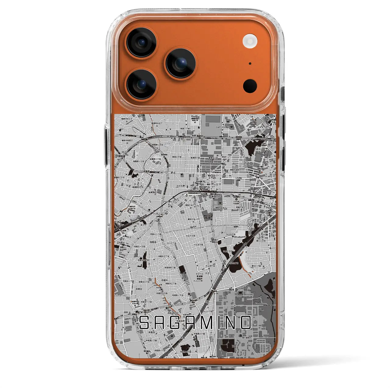 【さがみ野(神奈川県)】地図柄iPhoneケース(MagSafeタイプ)