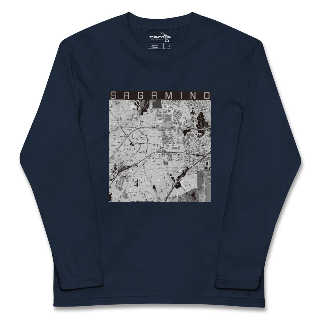 【さがみ野(神奈川県)】地図柄ロングスリーブTシャツ