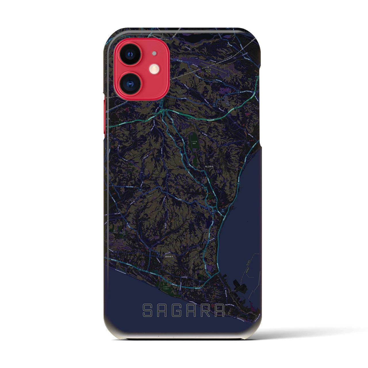 【相良(静岡県)】地図柄iPhoneケース(バックカバータイプ)