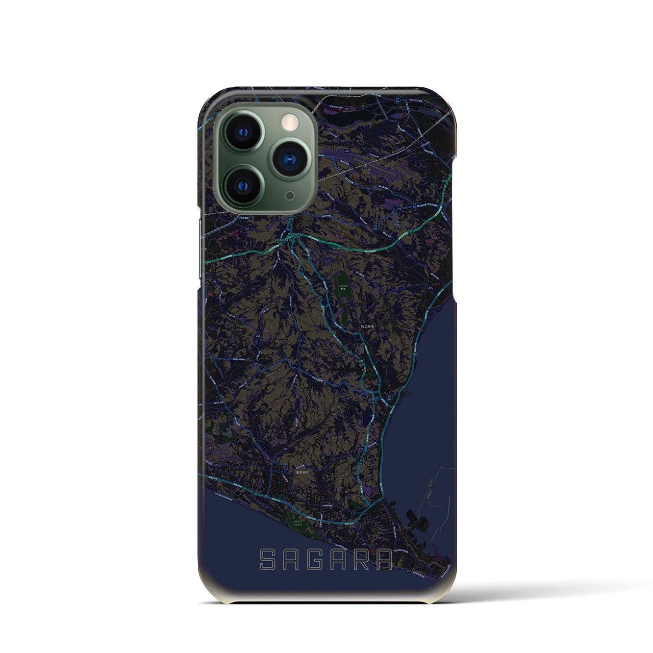 【相良(静岡県)】地図柄iPhoneケース(バックカバータイプ)