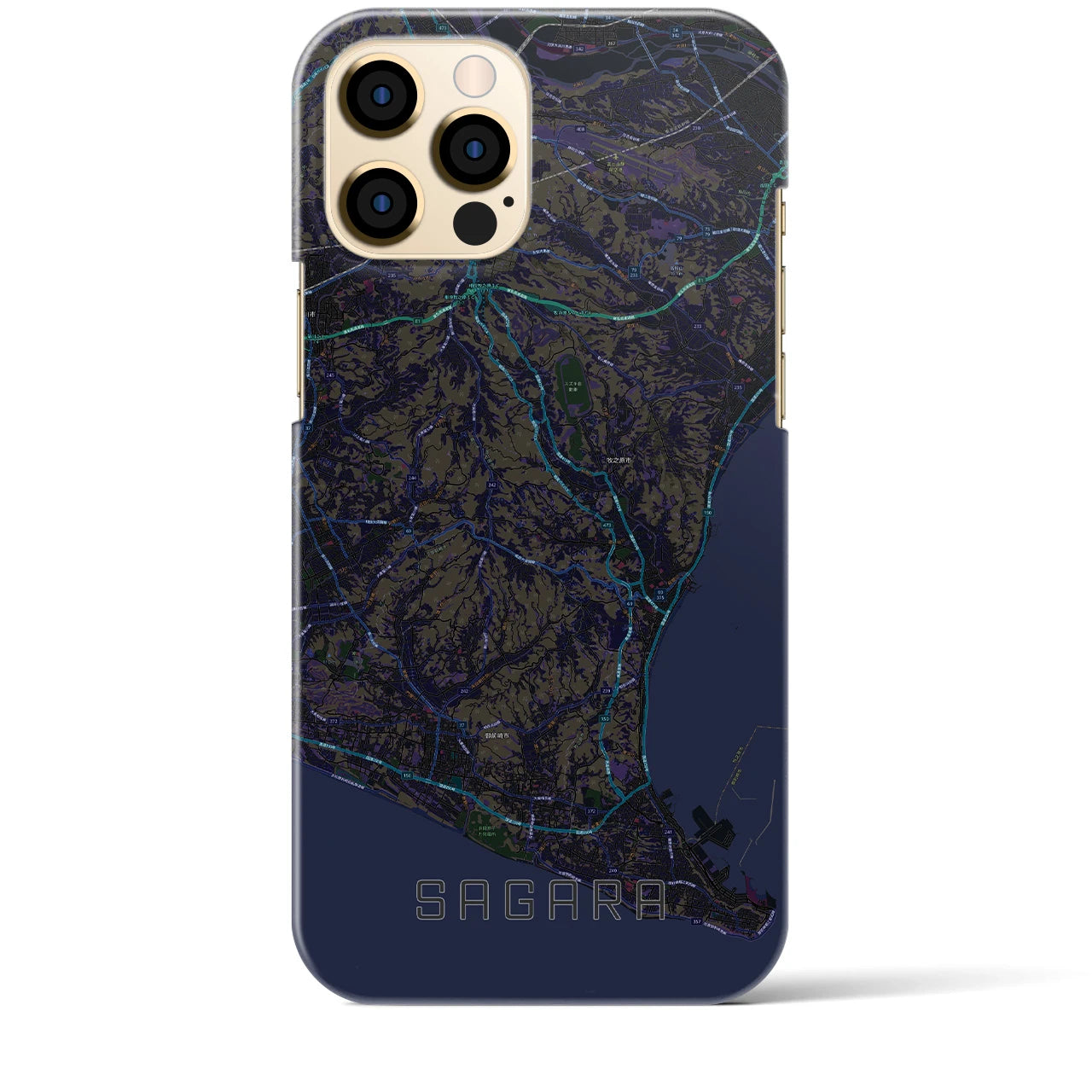 【相良(静岡県)】地図柄iPhoneケース(バックカバータイプ)