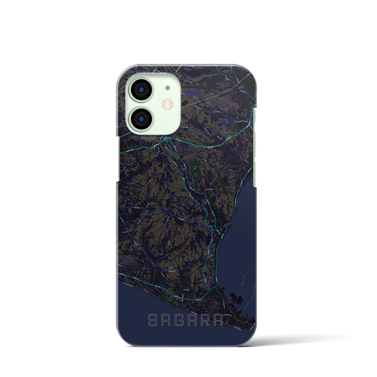 【相良(静岡県)】地図柄iPhoneケース(バックカバータイプ)