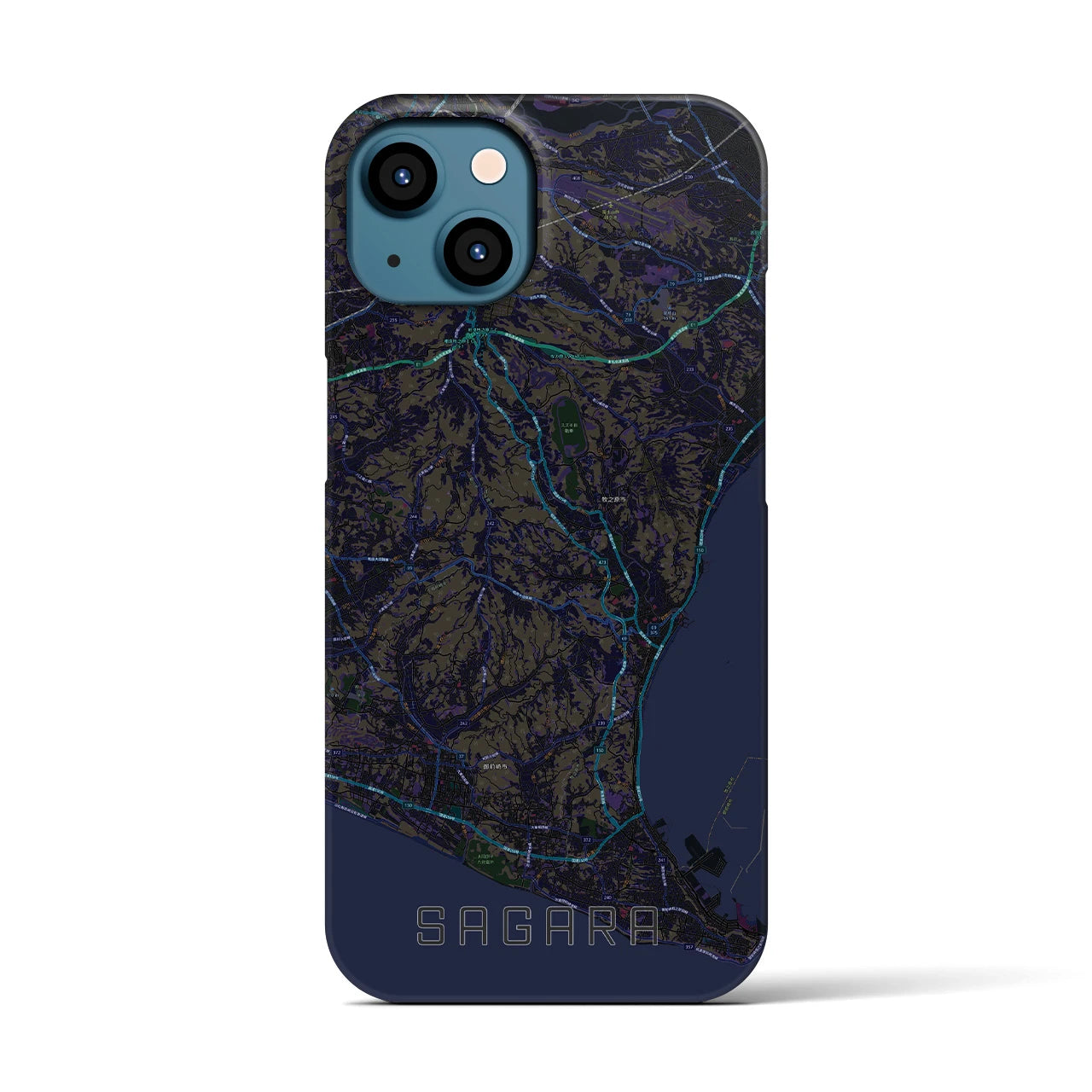 【相良(静岡県)】地図柄iPhoneケース(バックカバータイプ)