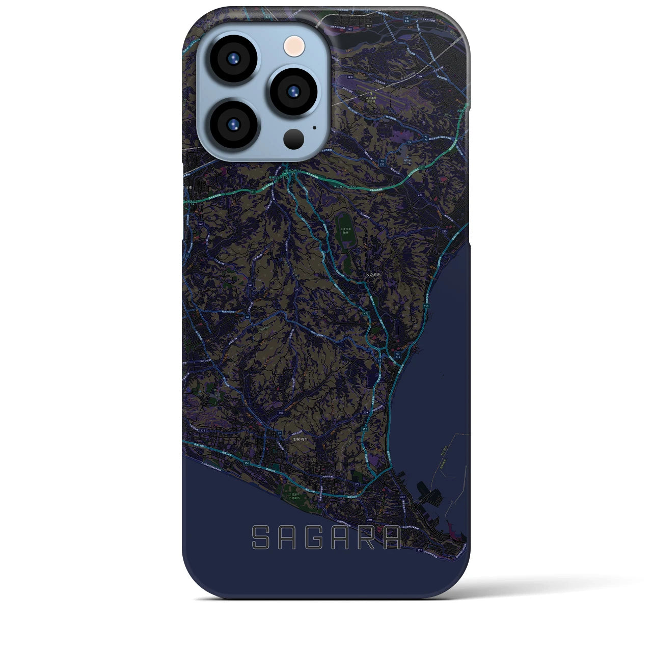 【相良(静岡県)】地図柄iPhoneケース(バックカバータイプ)