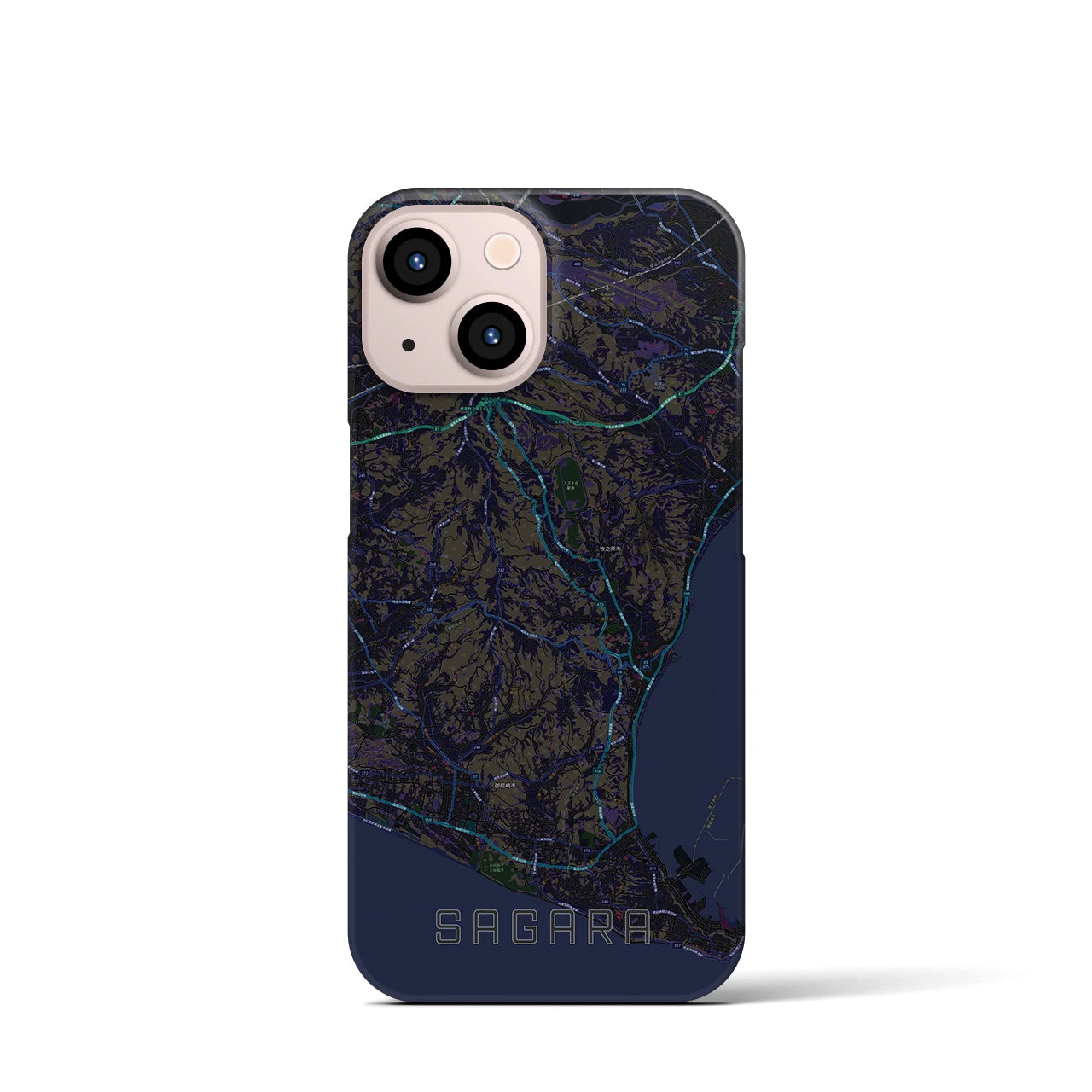 【相良(静岡県)】地図柄iPhoneケース(バックカバータイプ)