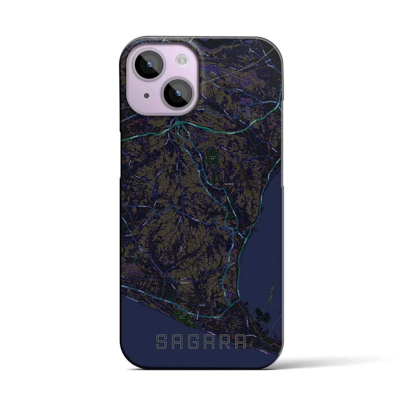 【相良(静岡県)】地図柄iPhoneケース(バックカバータイプ)