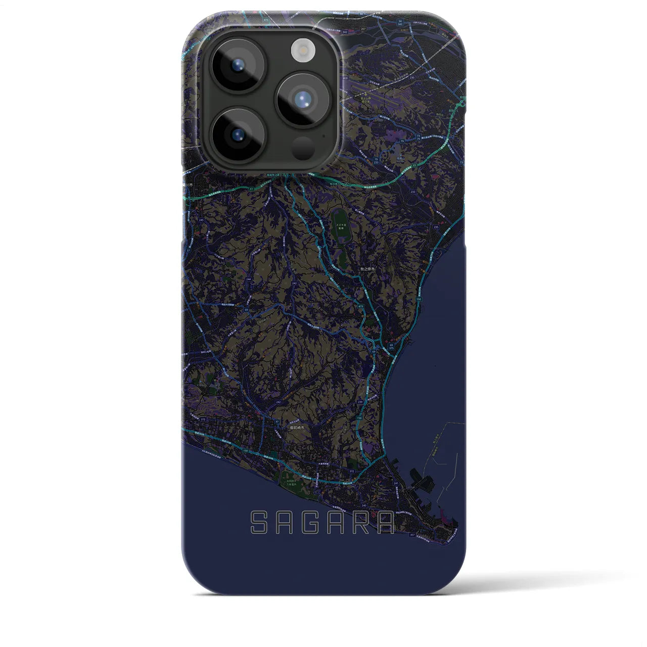 【相良(静岡県)】地図柄iPhoneケース(バックカバータイプ)