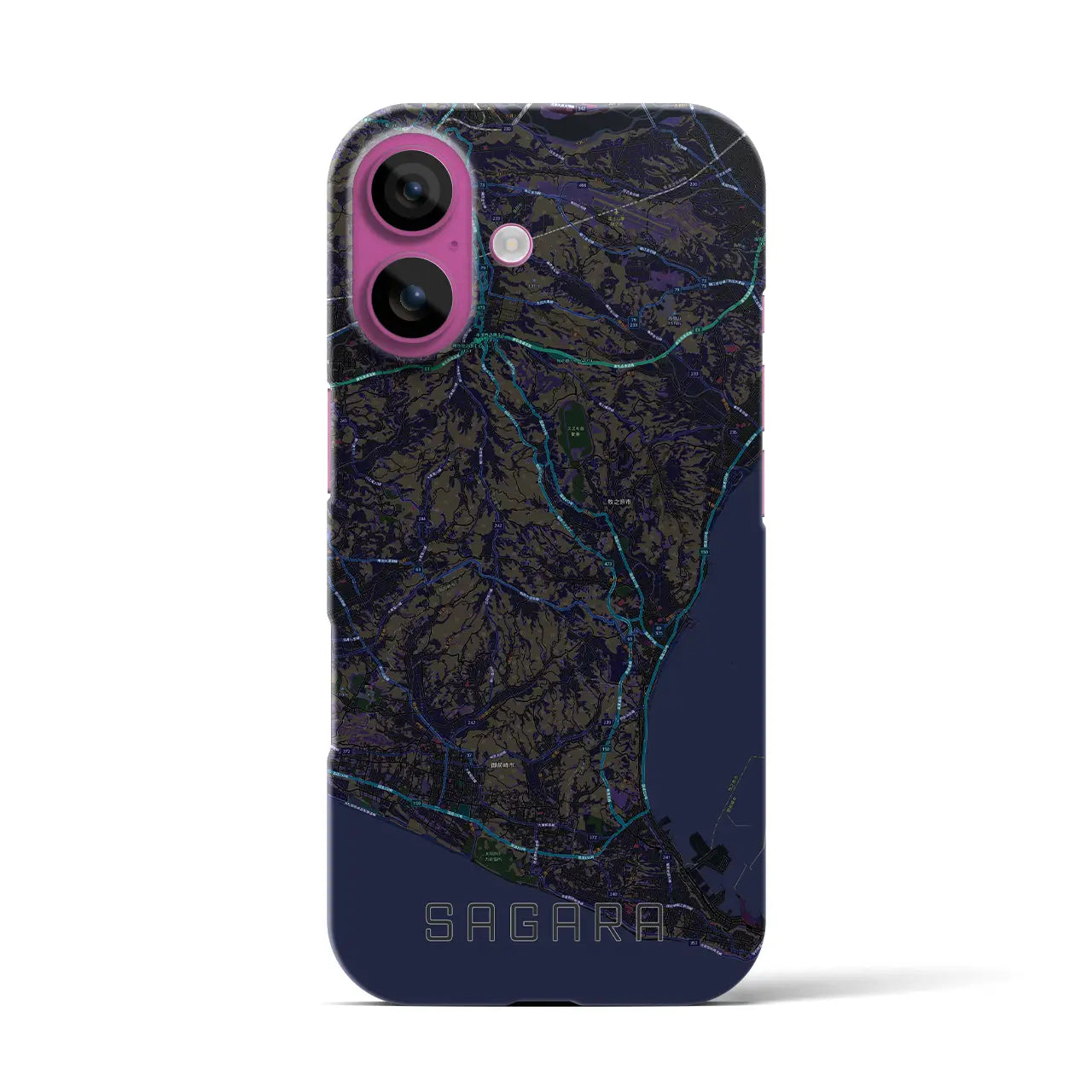 【相良(静岡県)】地図柄iPhoneケース(バックカバータイプ)