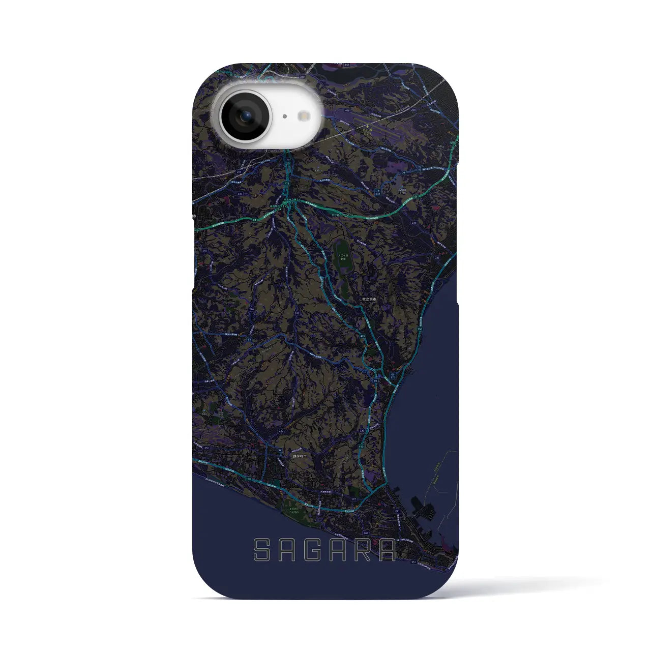 【相良(静岡県)】地図柄iPhoneケース(バックカバータイプ)