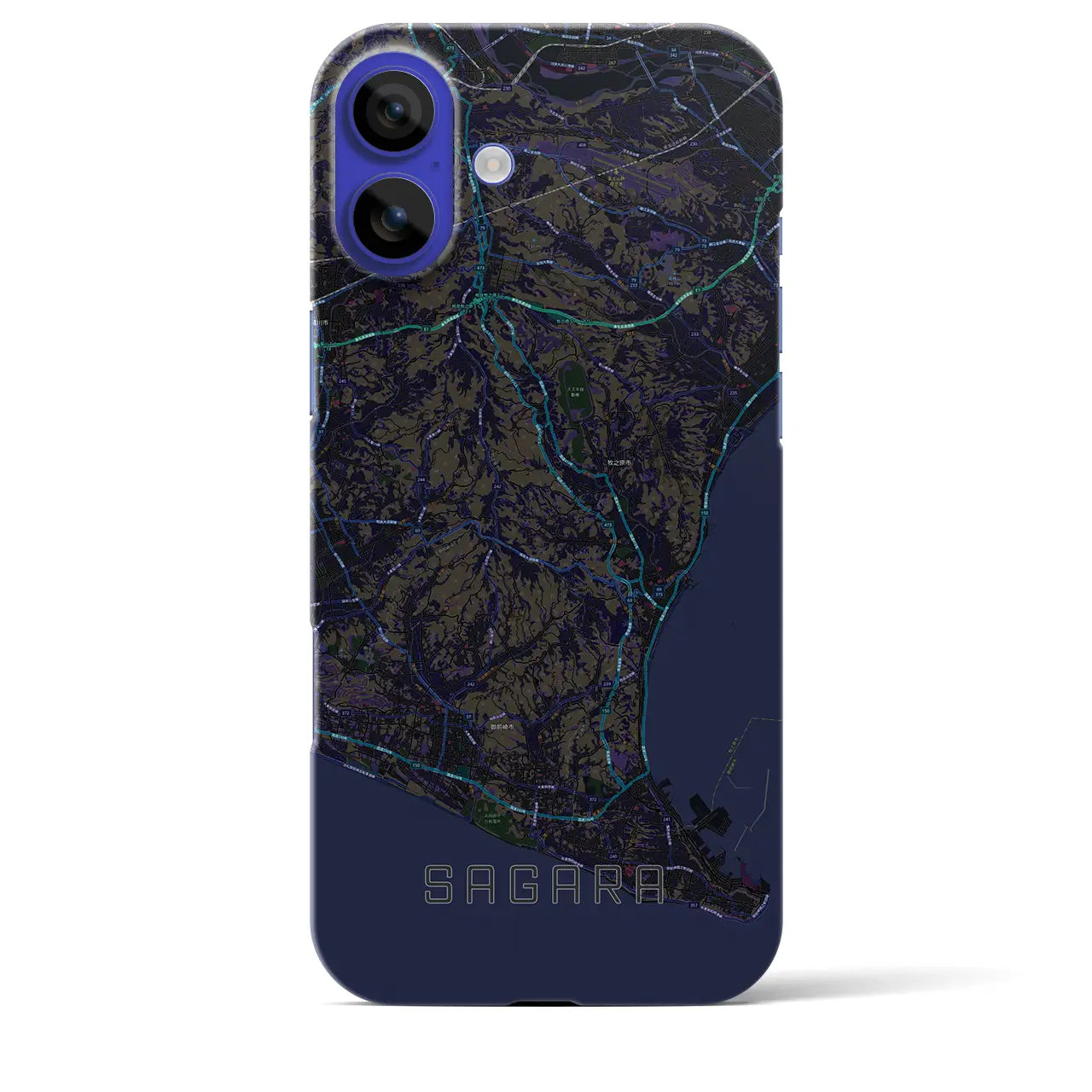 【相良(静岡県)】地図柄iPhoneケース(バックカバータイプ)