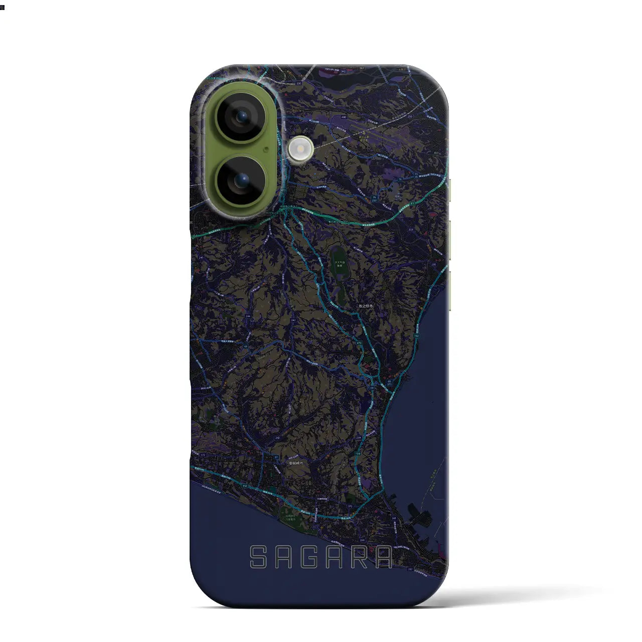 【相良(静岡県)】地図柄iPhoneケース(バックカバータイプ)