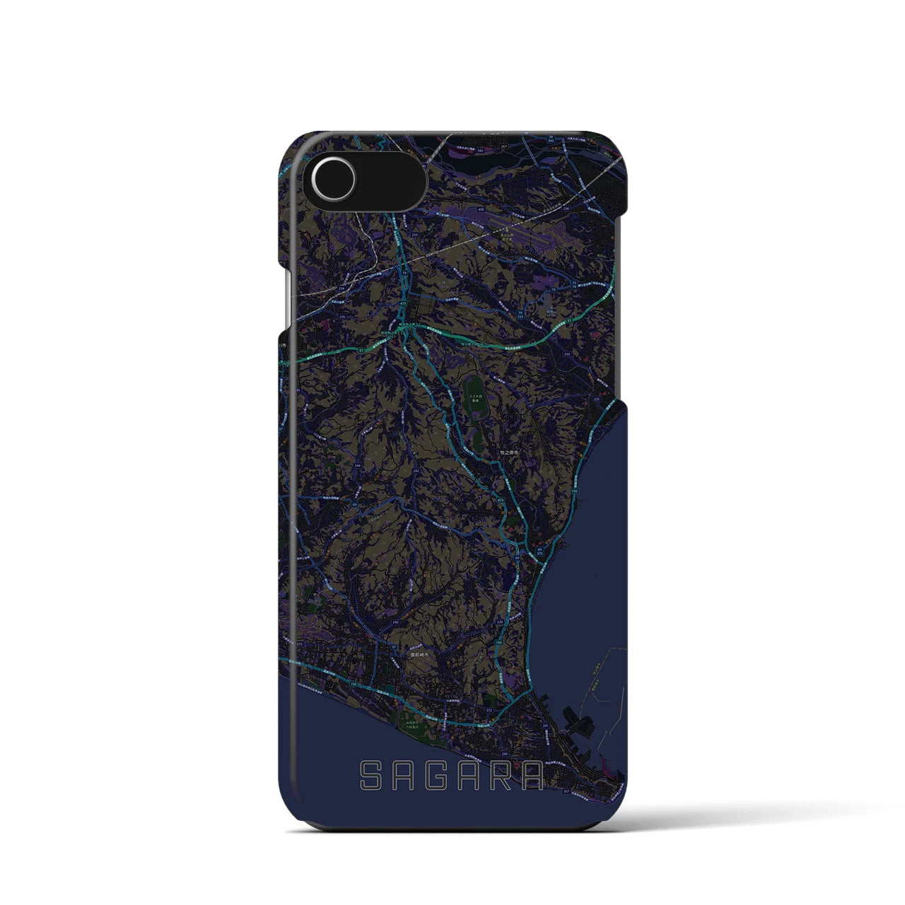 【相良(静岡県)】地図柄iPhoneケース(バックカバータイプ)